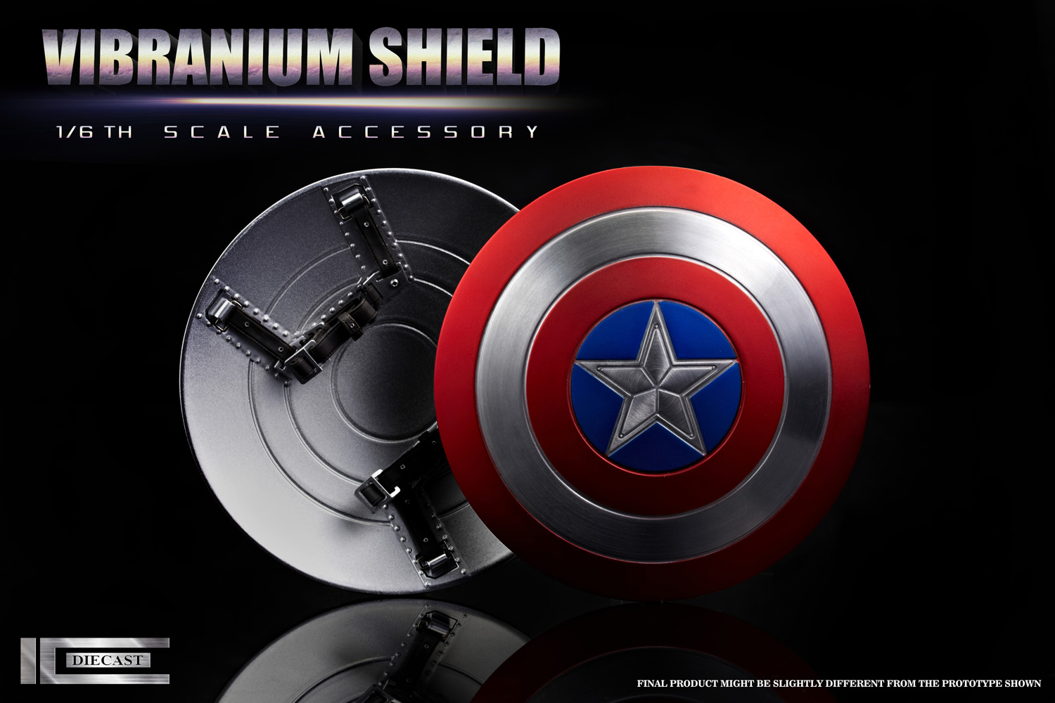 Diecast 1/6 Captain America Shield (Classic Version)