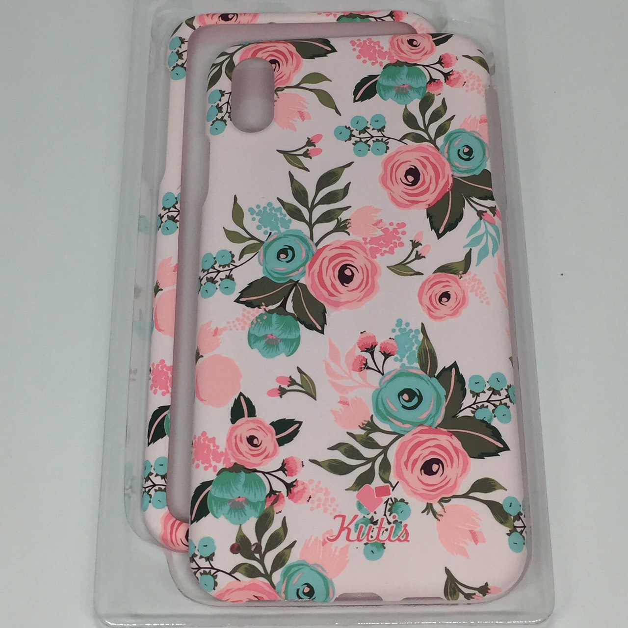 เคสคูทิส(Kutis)ไอโฟนXSMAX (ลายดอกไม้ สีพื้นหลังสีชมพูอ่อน)สินค้ามาใหม่ๆๆ