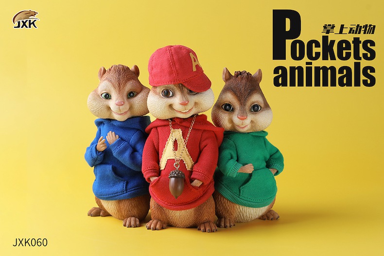 JXK JXK060 14cm The Chipmunks Pockets Animals