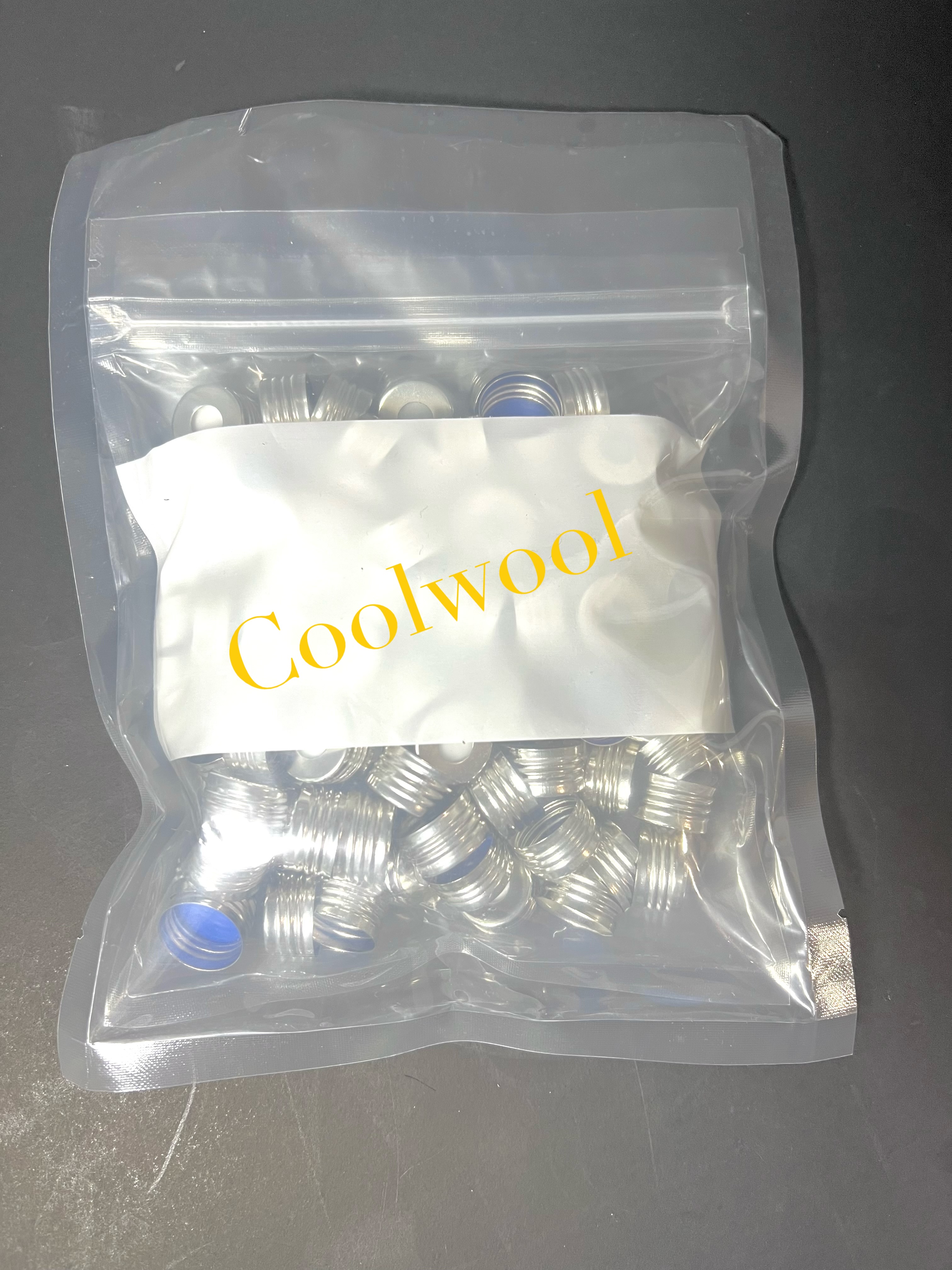 ฝาเกลียวปิดขวดvial ขนาด 18 mm พร้อม septa (100ชิ้น/แพ็ค)