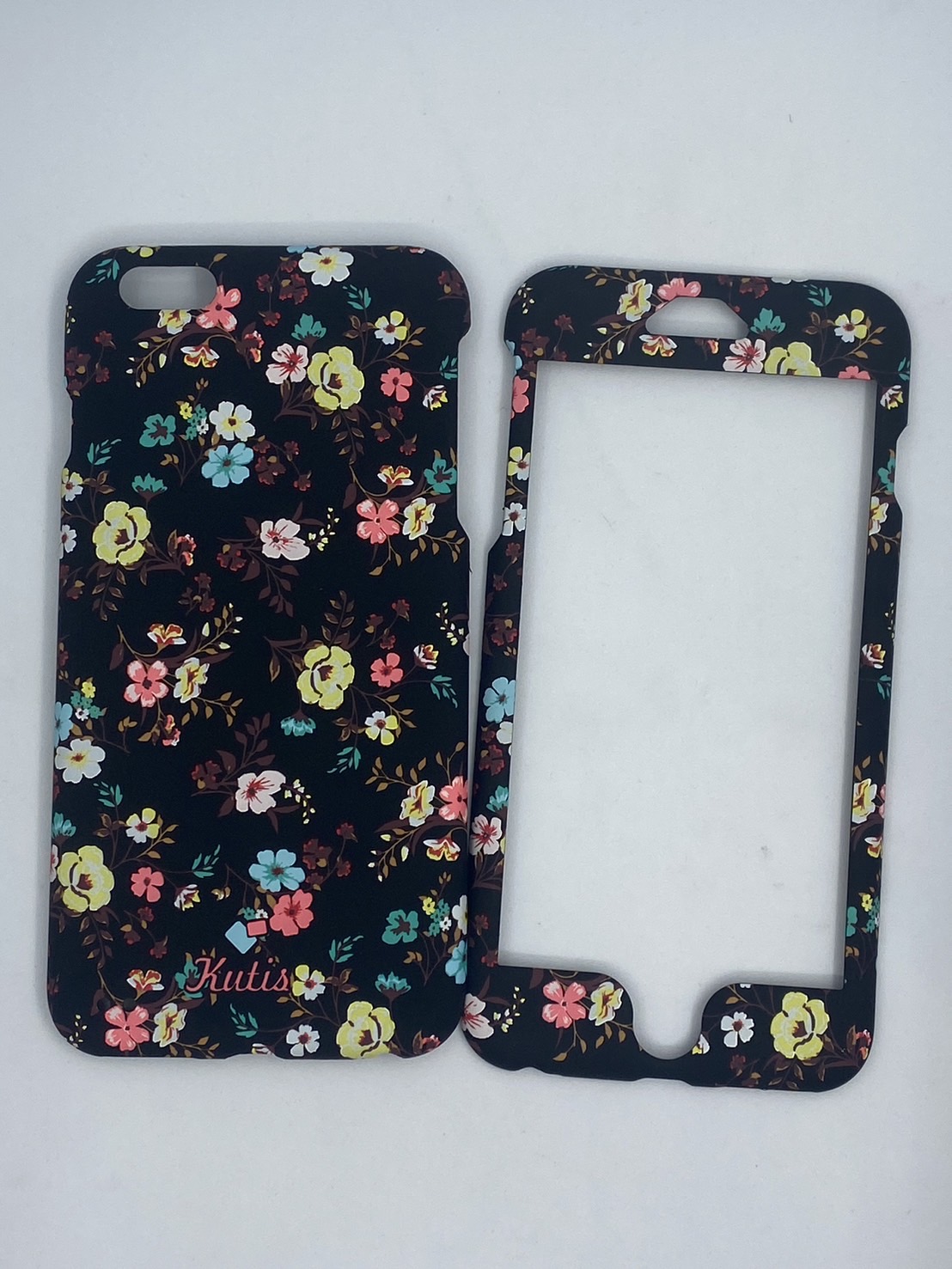 เคสคูทิส(Kutis)เคสไอโฟน6พลัส,6Sพลัส(ลายดอกไม้หลากสี)มาใหม่ เคสประกบหน้า-หลัง เคสเรืองแสง เคสลายวินเทจ ร้านSuperhero Klongthom