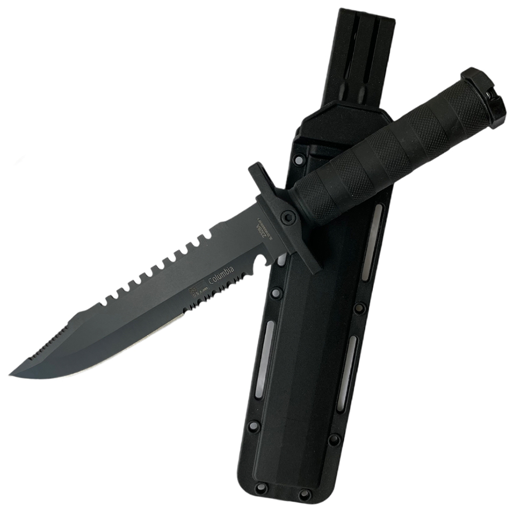 มีดใบตาย มีดพก Columbia 2328A ยาว 13.6 นิ้ว (34.5 ซม.) พร้อมปลอกมีด ABS เหน็บเข็มขัดสำหรับเก็บมีด