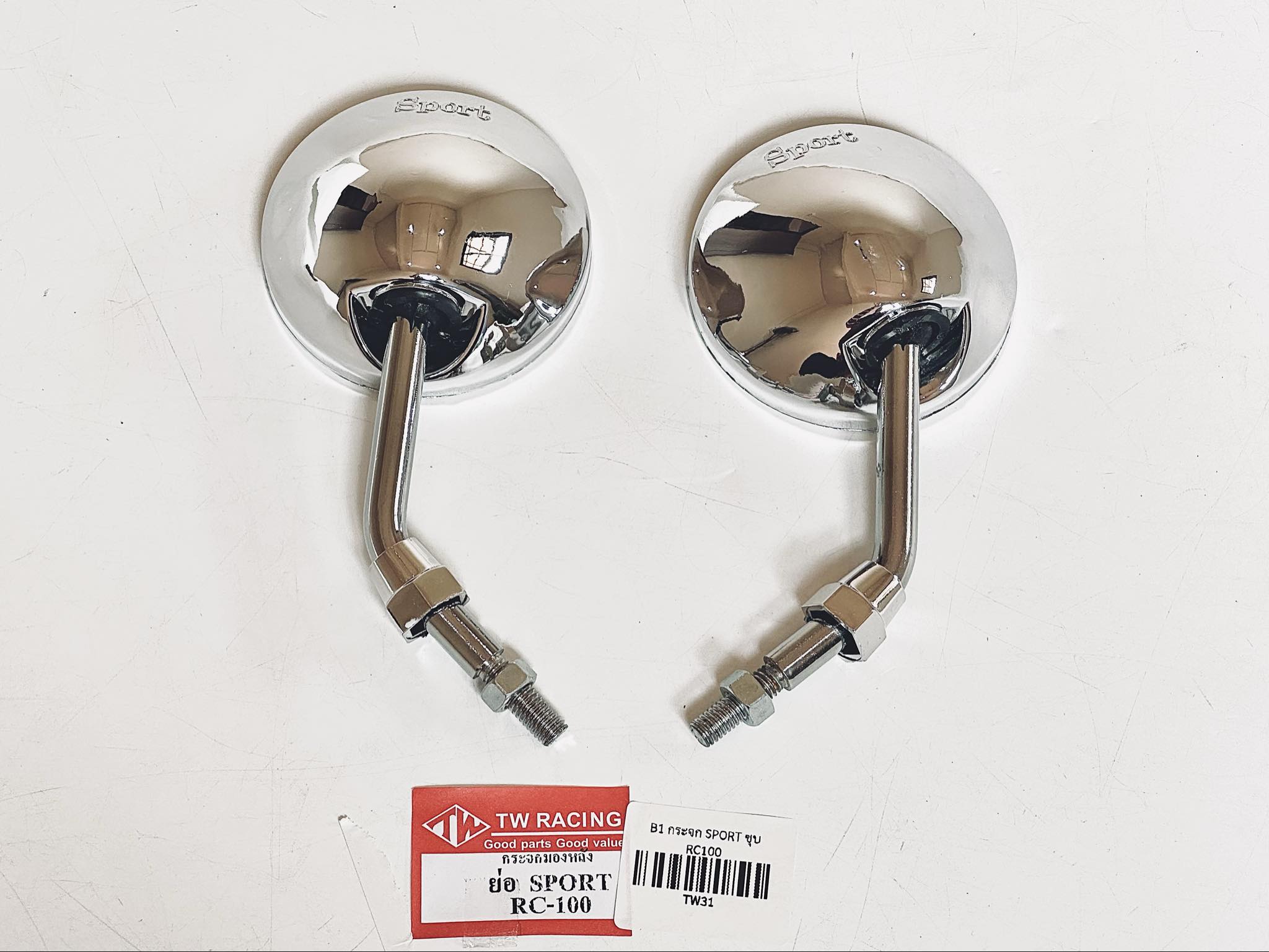 กระจก rc100 ทรง sport ชุบ TW B1