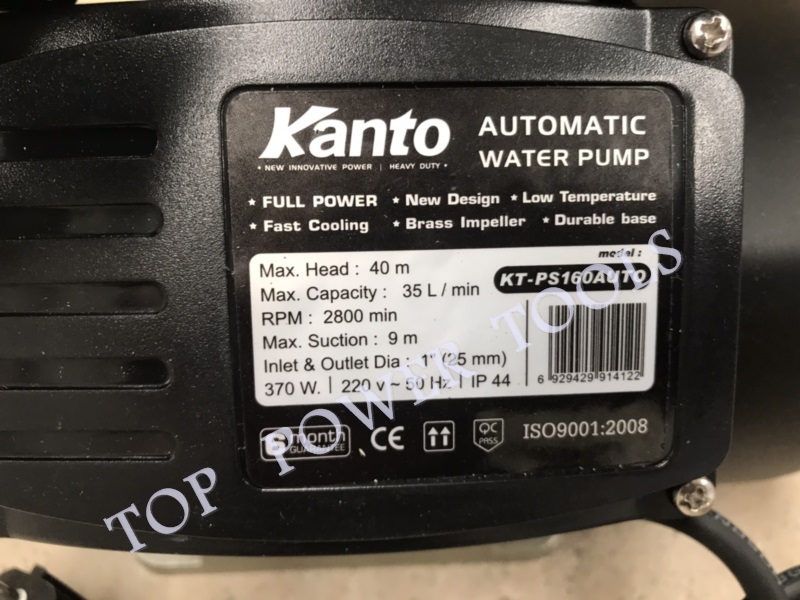 ปั๊มเปลือยอัตโนมัติ 1" KT-PS160AUTO KANTO