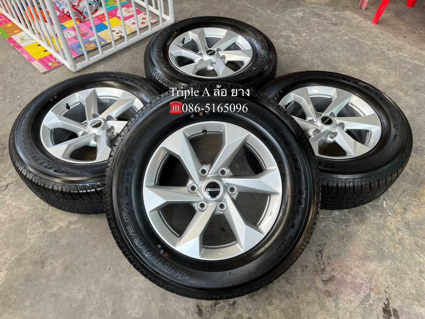 ✨ล้อแม็กป้ายแดง✨ISUZU D-Max รุ่นใหม่ล่าสุด ขอบ 17 พร้อมยางป้ายแดง 255-65-17 Bridgestone♨️ปี 24♨️