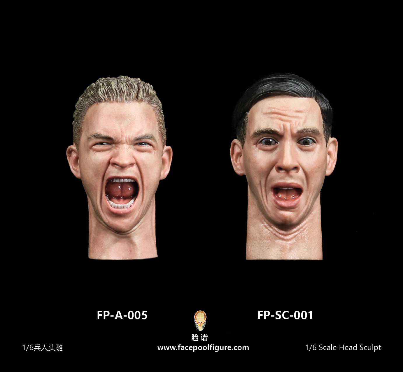 Facepoolfigure 1/6 Male Headsculpt with Expression