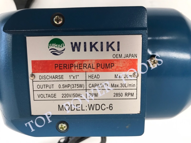ปั๊มหอยโข่ง หน้าหมู 1"x0.5 HP WIKIKI WDC6