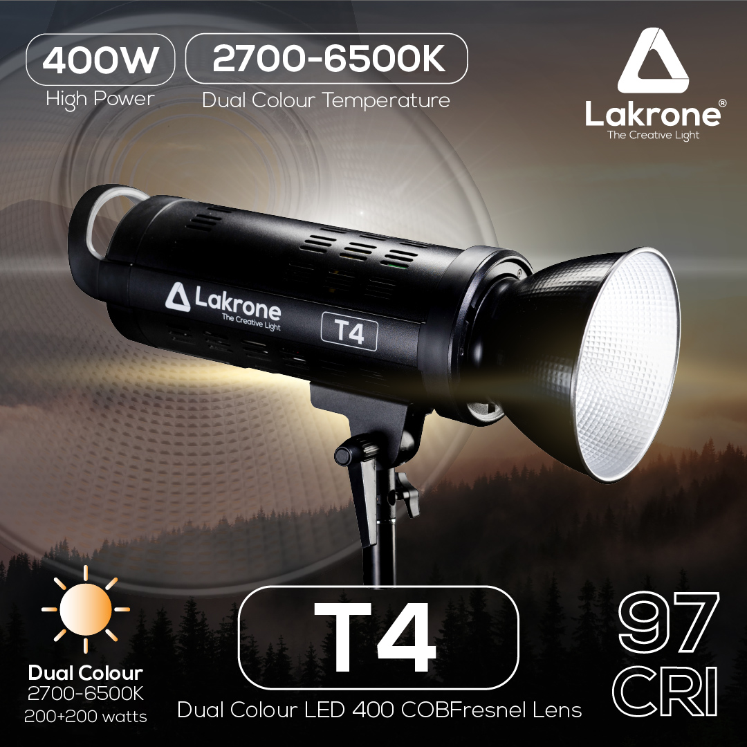 Lakrone T4 Dual Colour LED 400W COB ไฟแอลอีดี 400 วัตต์ ปรับสีได้ 2700-6500K