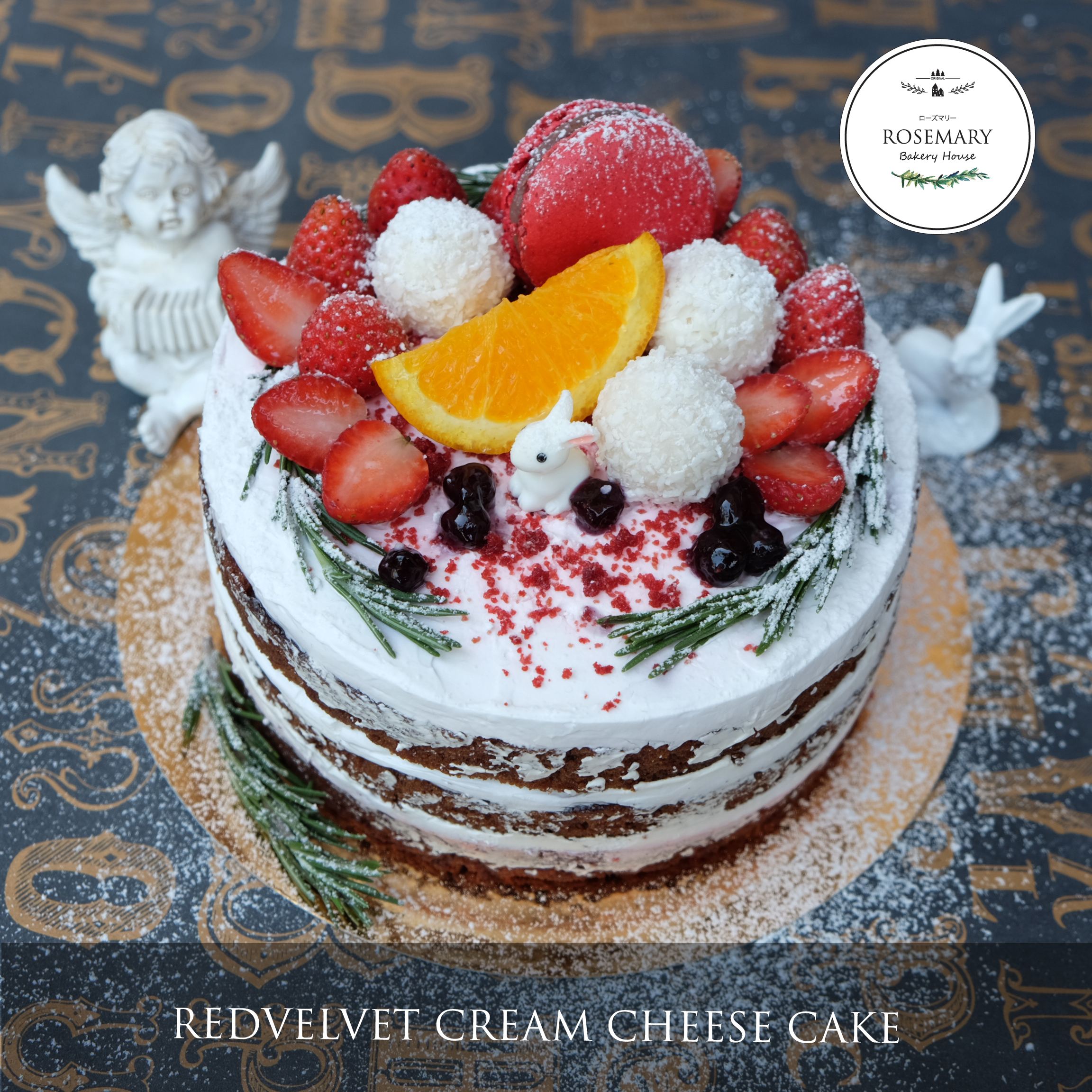 🌿 เค้กเรดเวลเวทครีมชีส 🌿 Signature (ขนาด 3 ปอนด์) 3 ชั้น / Red Velvet Cream Cheese Cake (3 Pound / 8'' x 8") 3 Layers