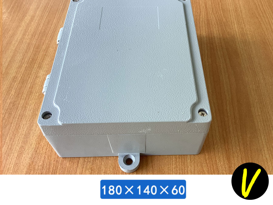 กล่องอลูมิเนียมกันน้ำ IP66 สีเทา ขนาด 180 X 140 X 60 มม. (V)