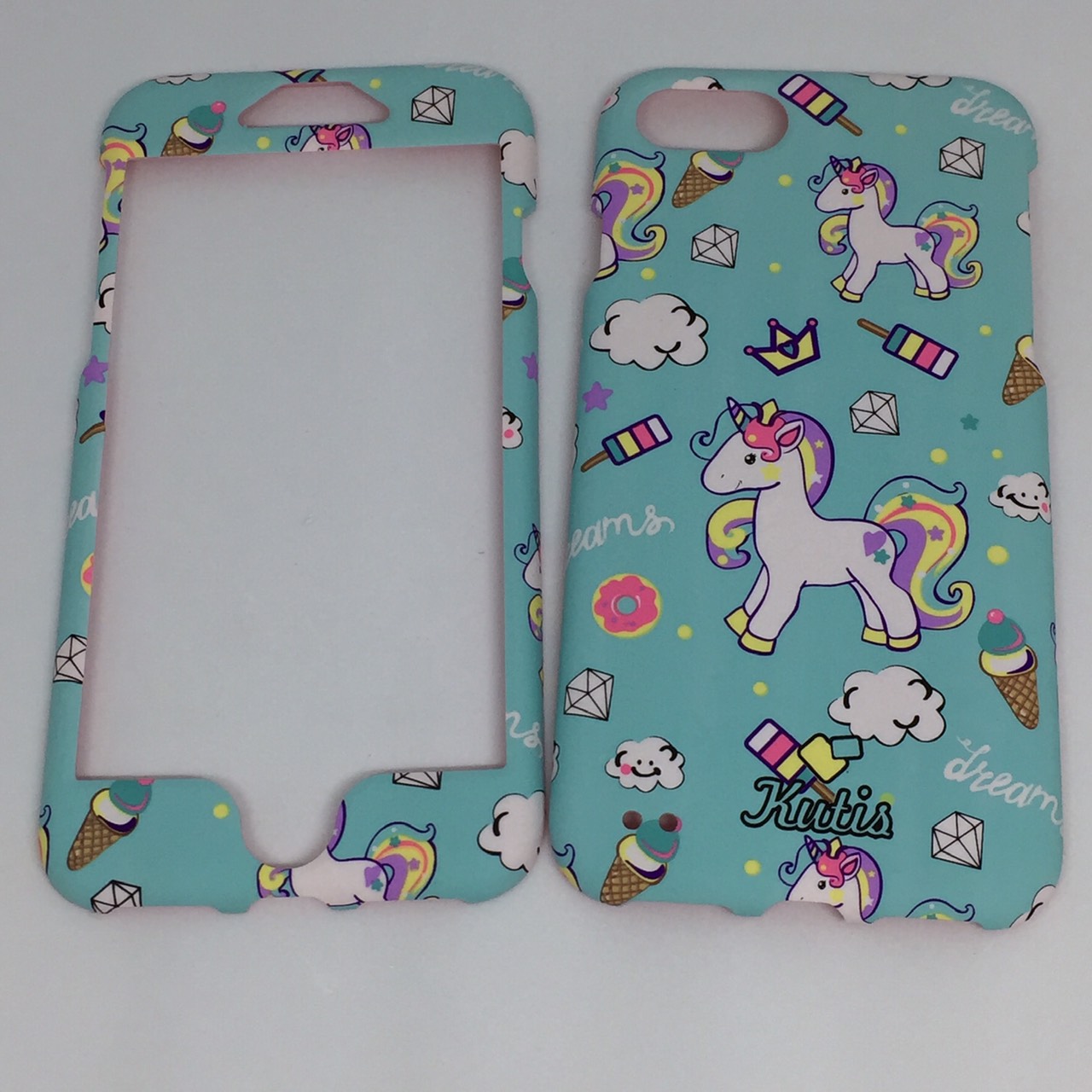 เคสคูทิส (Kutis) ไอโฟน7,8(ลายม้ายูนิคอร์นสีเขียวอ่อน)มาใหม่