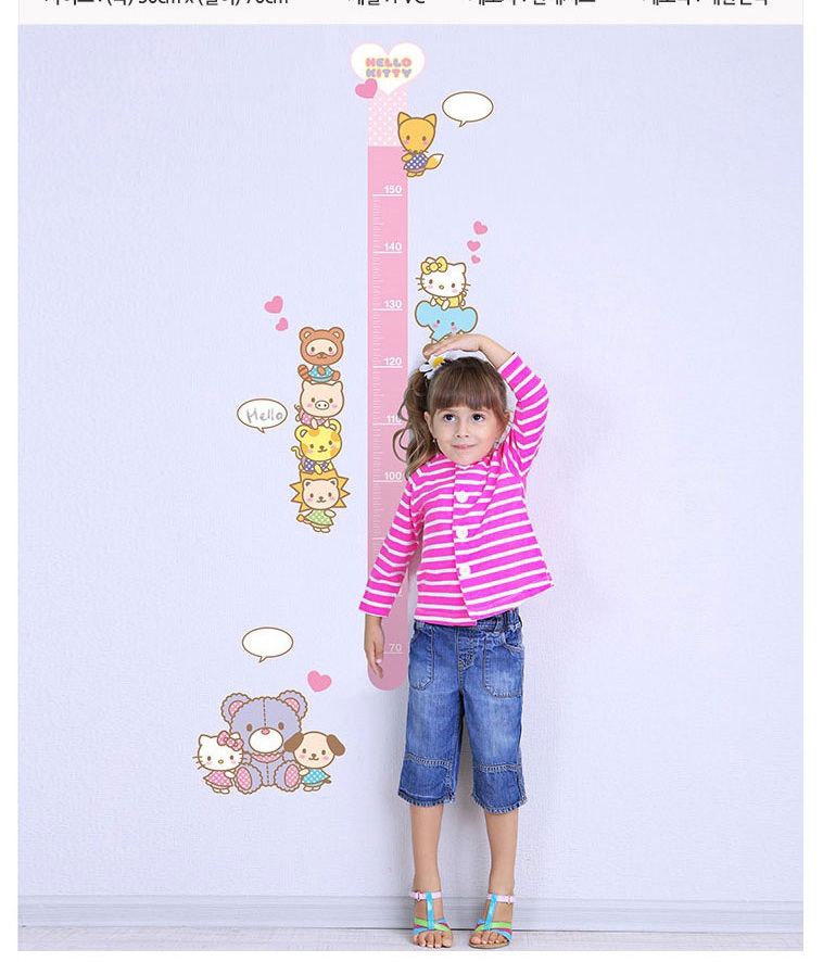 KS-58350 สติ๊กเกอร์วัดส่วนสูงเฮลโล่คิตตี้ิ Hello Kitty Hight ruler ขนาดแผ่น 50x70 cm