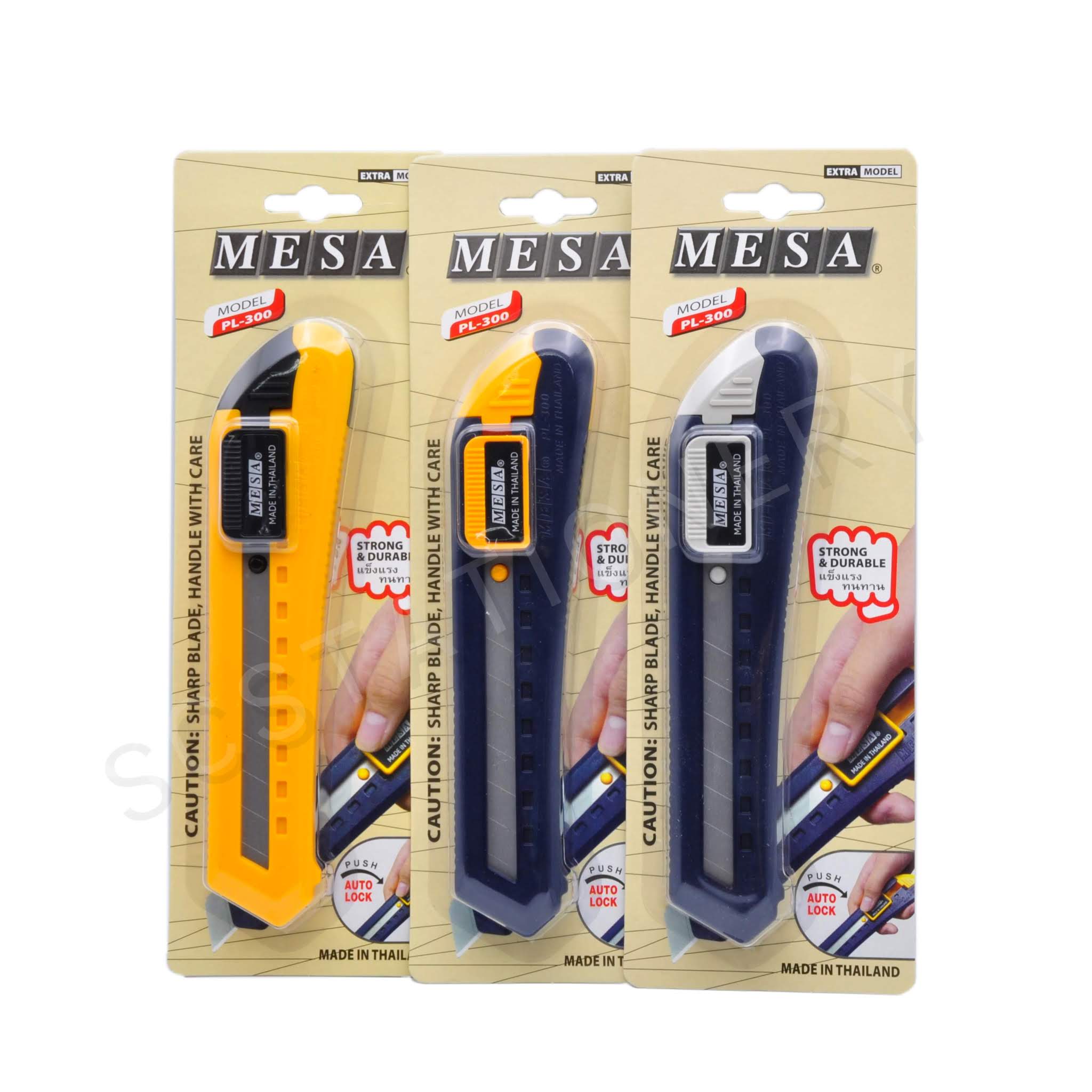 มีดคัตเตอร์ MESA NO.PL-300 คละสี