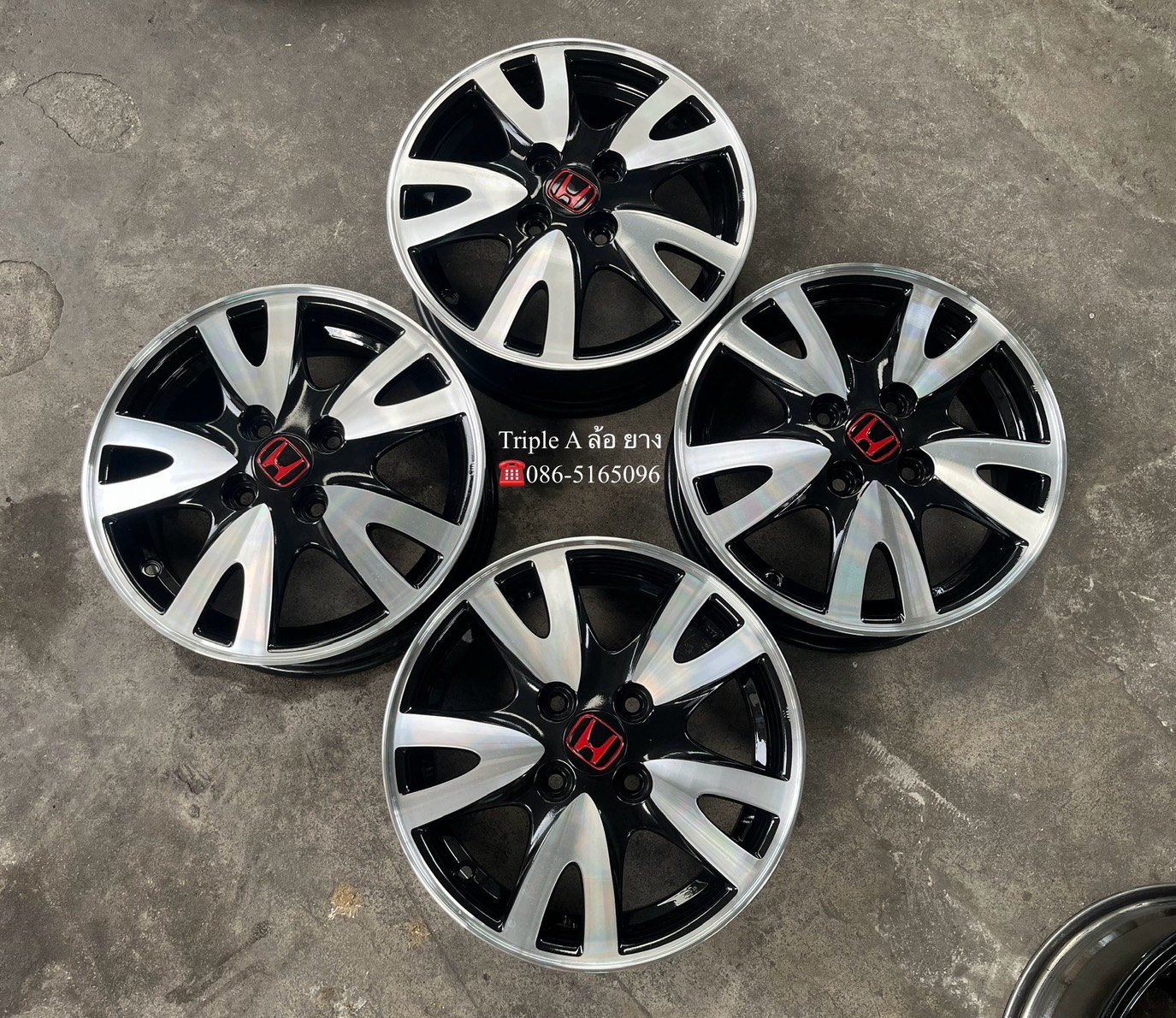 ✨ล้อแม็ก✨Honda Brio ขอบ 14 ดำหน้าเงา💖สวยกริ๊บ💖