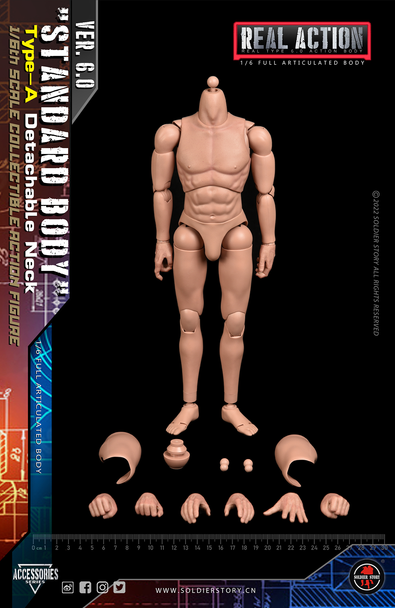 SOLDIER STORY SSA-001 1/6 STANDARD BODY - Type-A Detachable Neck (VER. 6.0)