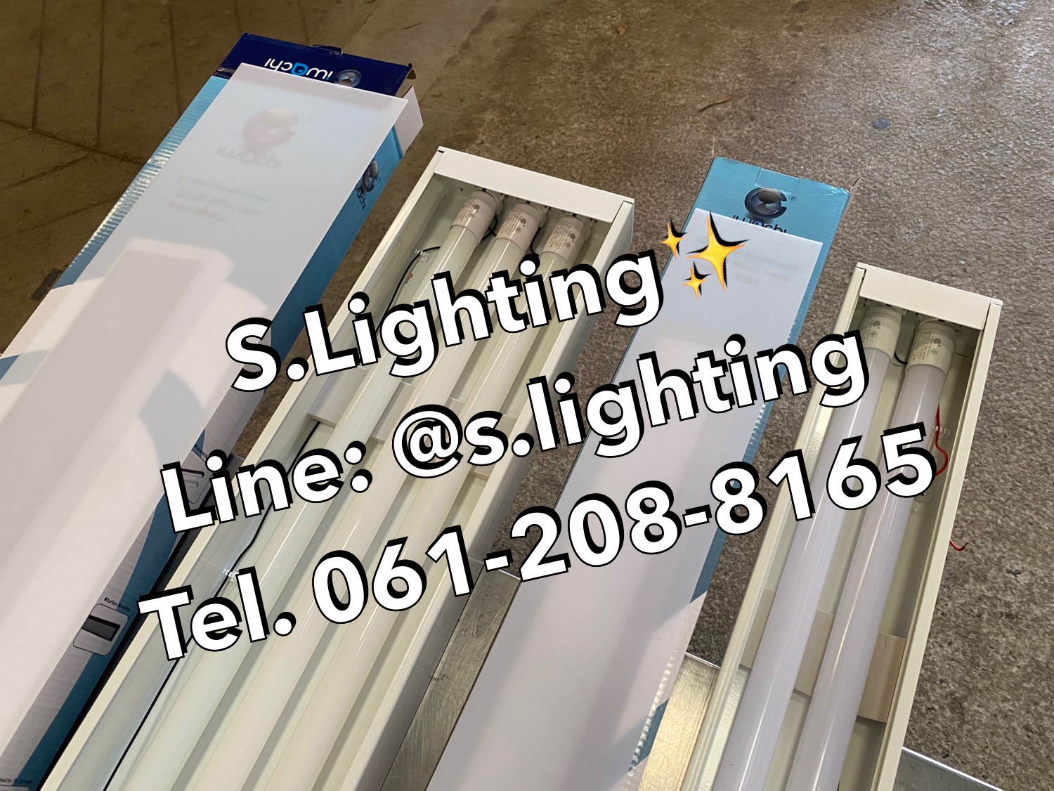 โคมไฟแขวนสลิงเพดาน Linear Office LED 3x18w แสงขาว (เปลี่ยนหลอดได้)