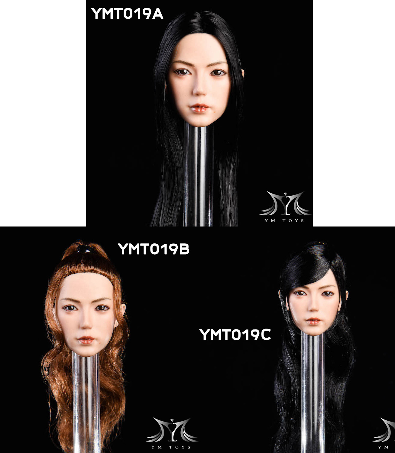 YMTOYS YMT019 Asian beauty head carved - Liu Hai