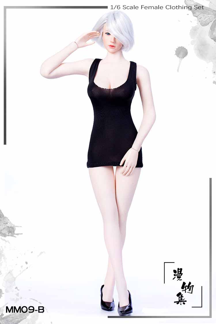 Manmodel MM09 Female Low-cut u collar mini dress