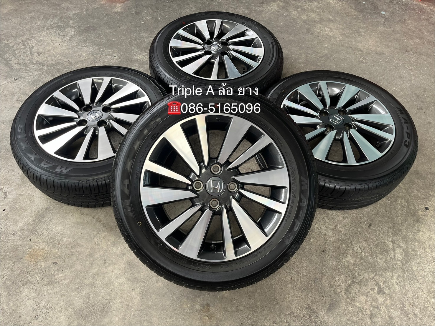 ✨ล้อแม็กพร้อมยางใหม่ป้ายแดง✨Honda City SV รุ่นใหม่ล่าสุด ขอบ 15 เทาหน้าเงา♨️ปลายปี 24♨️💖สวยกริ๊บ💖