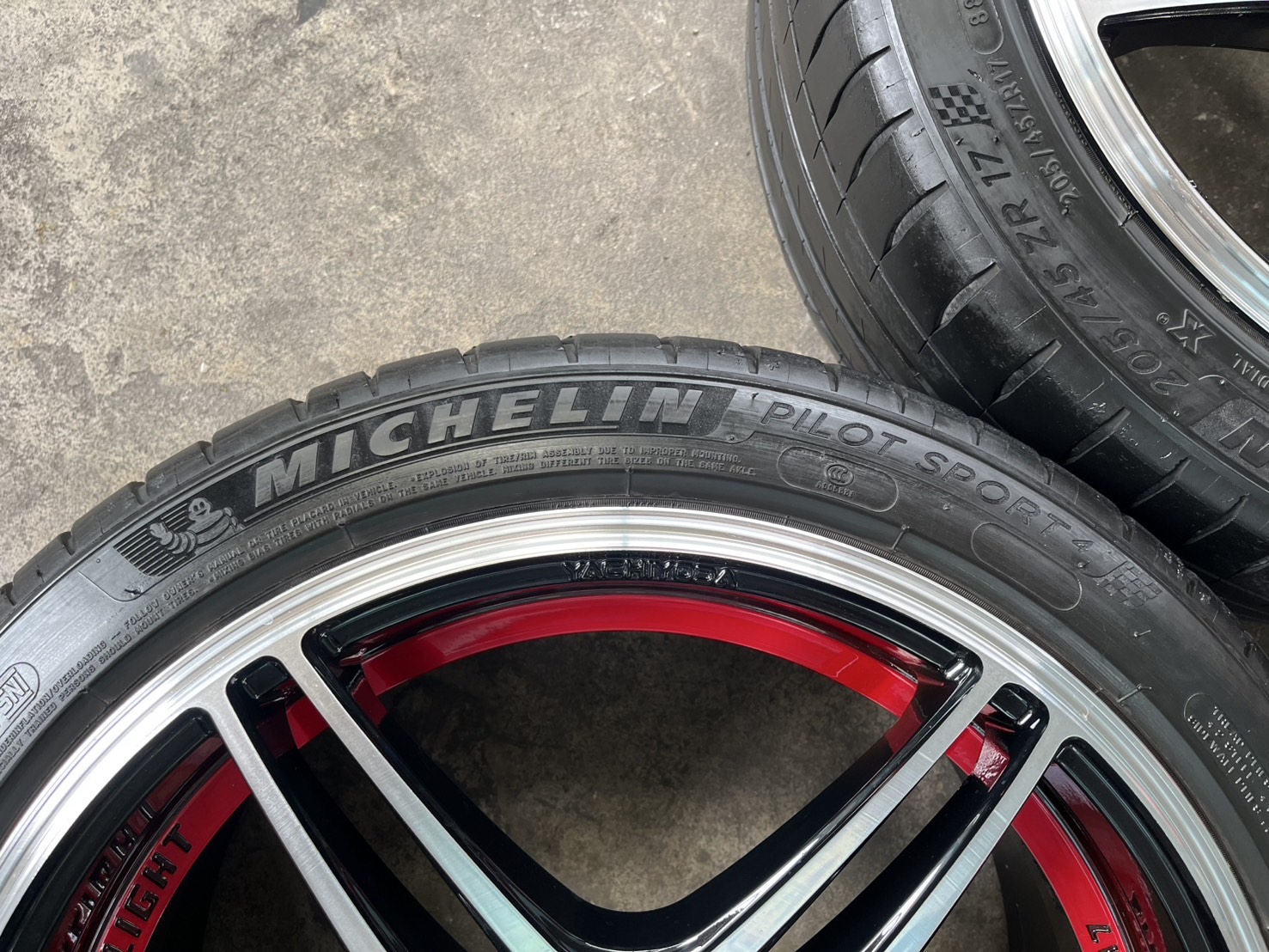 ✨แม็กแต่ง✨4รู100✨Yachiyoda ขอบ 17 แถมยาง 205-45-17 Michelin ปี 21