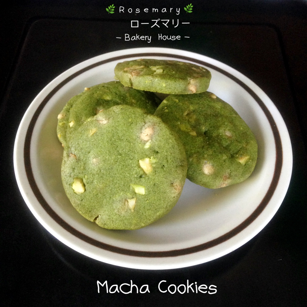 คุ้กกี้มัทฉะไวท์ช็อกโกแลต Matcha White Chocolate Cookies (ต่อชิ้น)