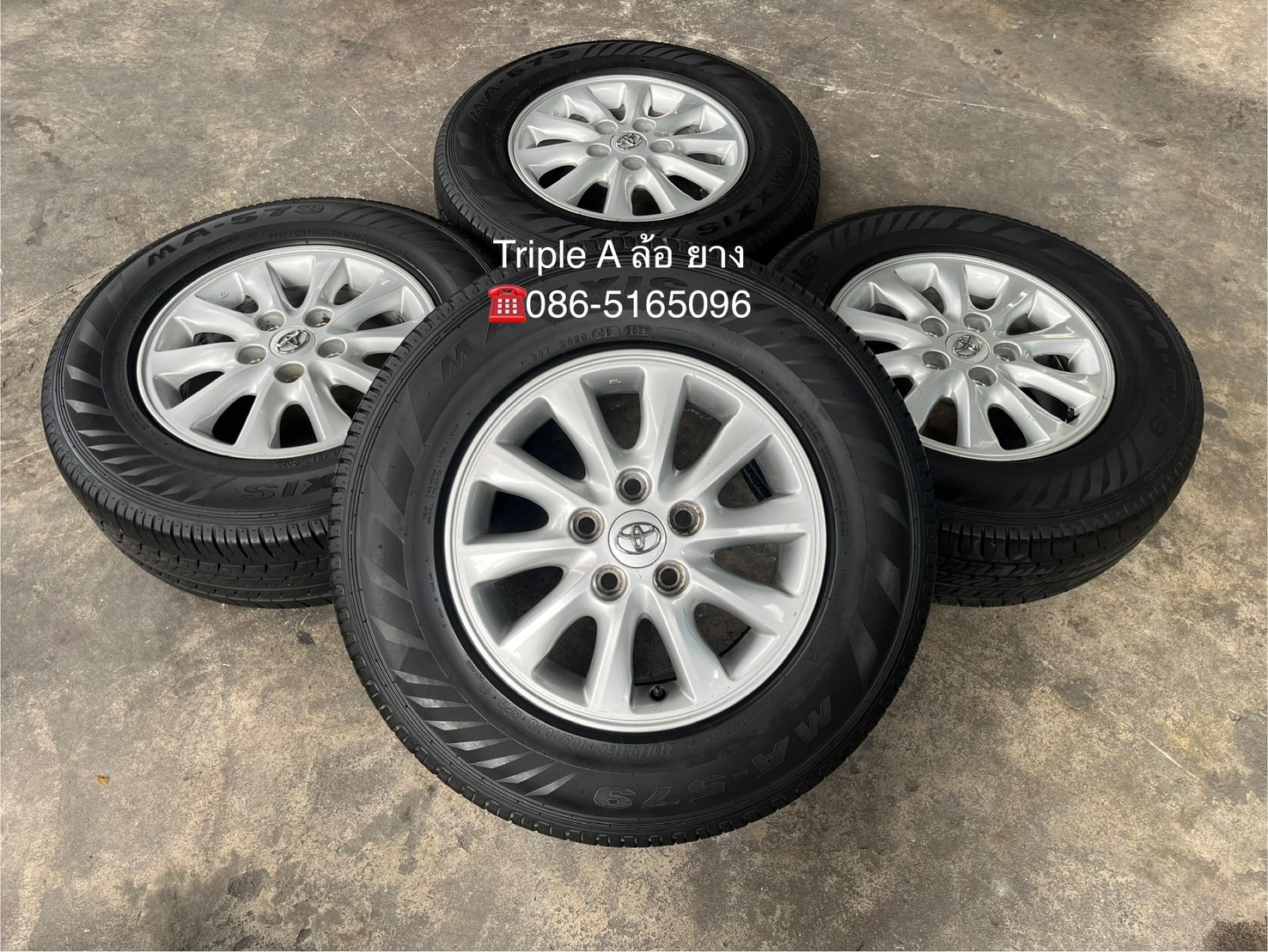 ✨ล้อแม็ก 5รู114✨Toyota ขอบ 15 พร้อมยาง 215-70-15 Maxxis🌟ปี 23🌟