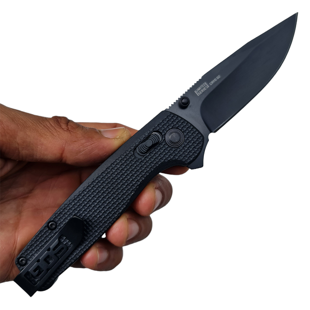 มีดพับ SOG Terminus XR Limited Series CRYO D2 ขนาด 7 นิ้ว (18 ซม.) สีดำ
