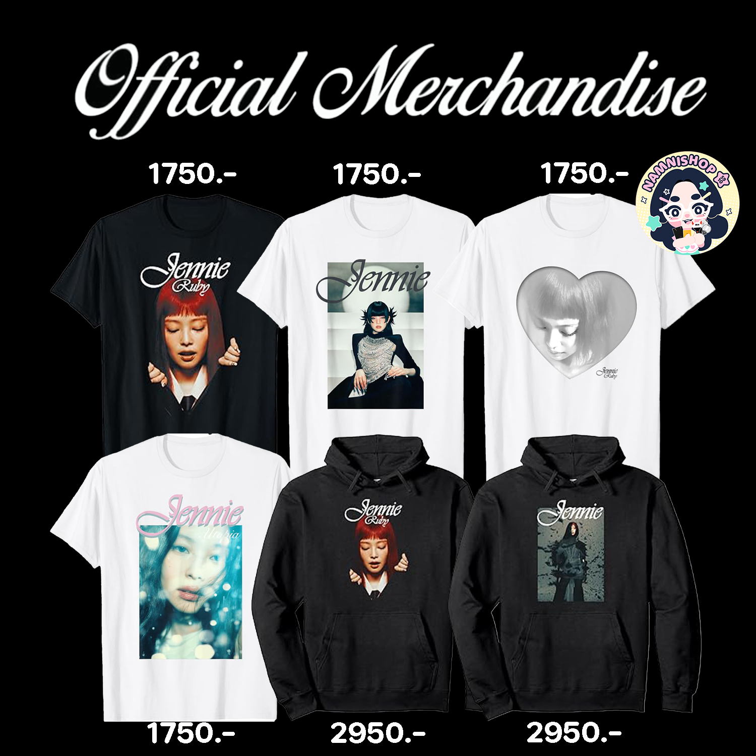 [PRE] [สั่งทางไลน์เท่านั้น‼️] Official Jennie Album Cover T-Shirt