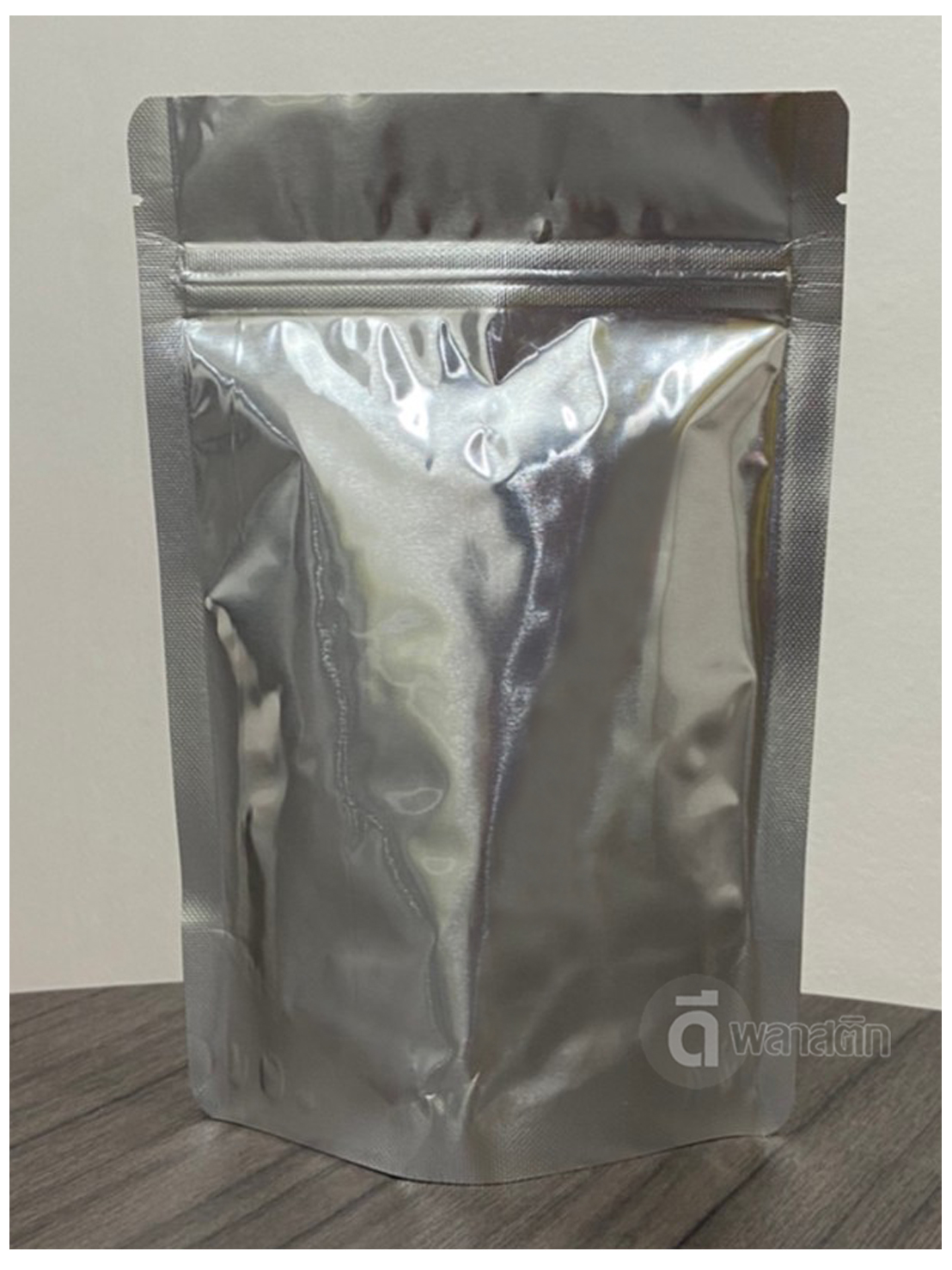 ถุงซิปก้นตั้ง อลูมิเนียม : 14*21 ซม. แพ็ค 100ใบ