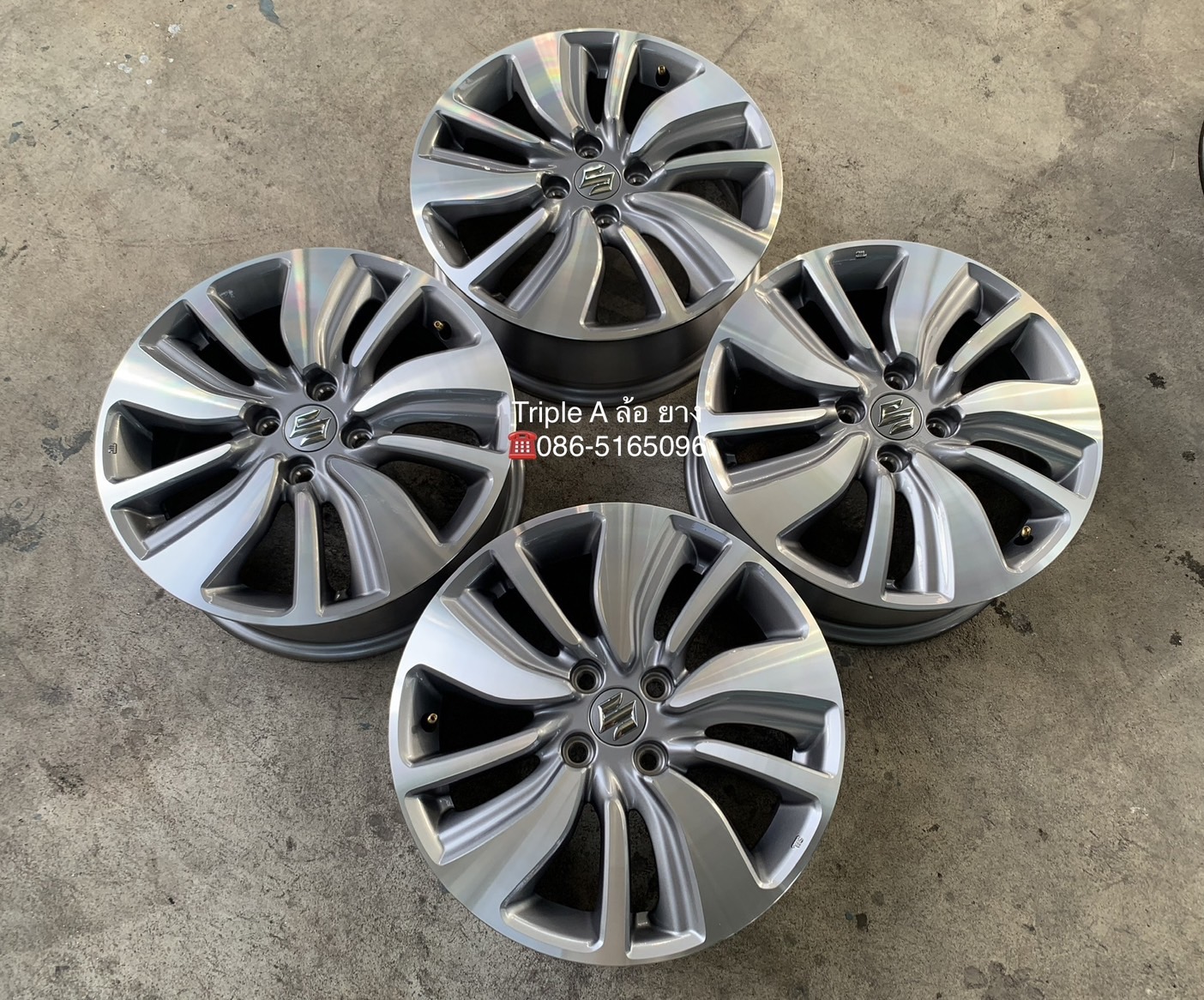 ✨ล้อแม็กป้ายแดง✨Suzuki Swift รุ่นใหม่ล่าสุด ขอบ 16 เทาหน้าเงา💖สวยกริ๊บ💖