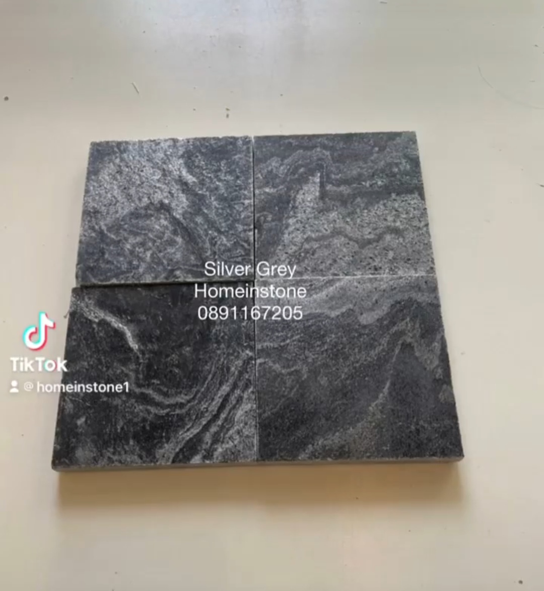 หินปูสระว่ายน้ำ Silver Grey