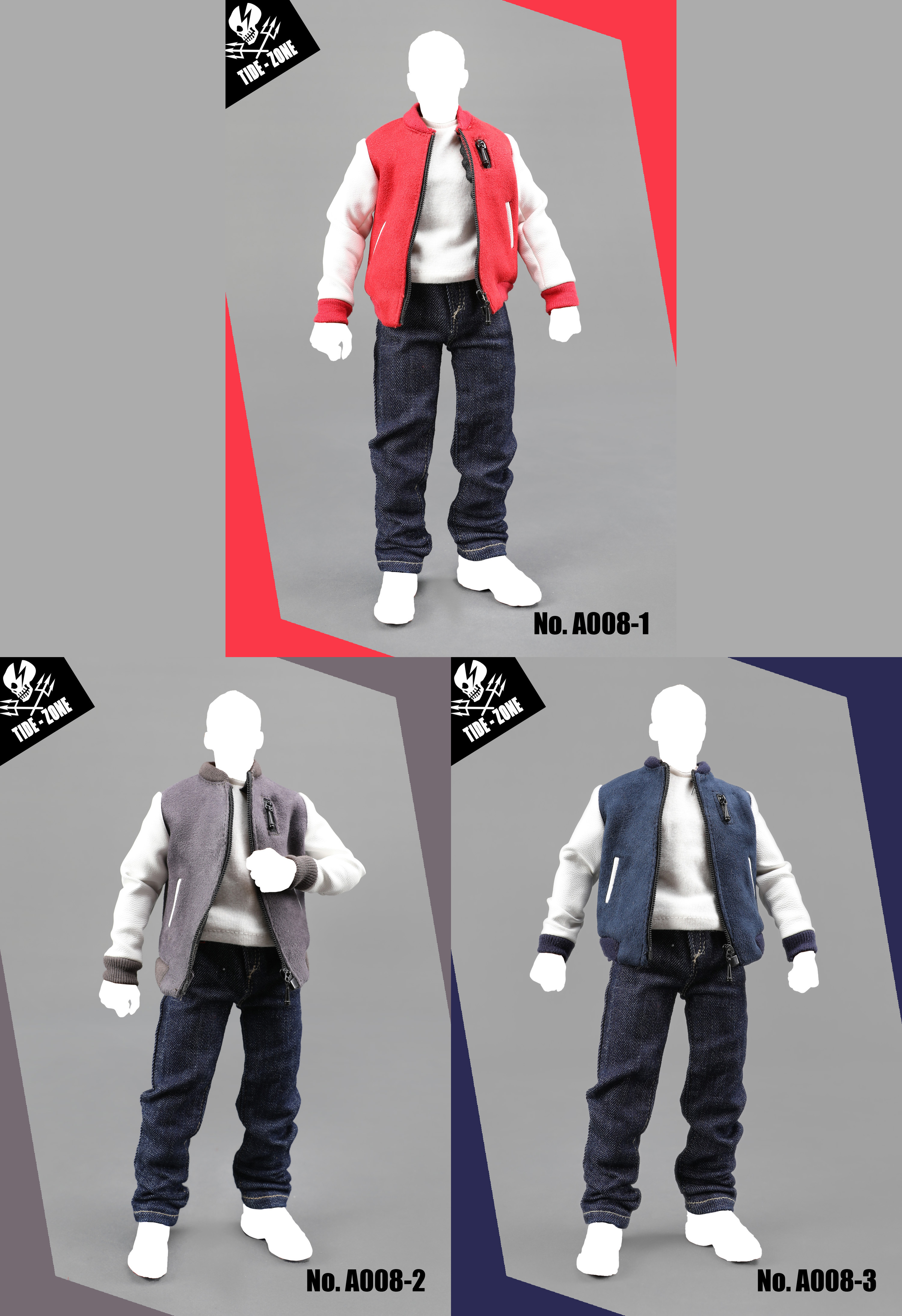 TIDE-ZONE A008 1/6 Baseball blouses suit