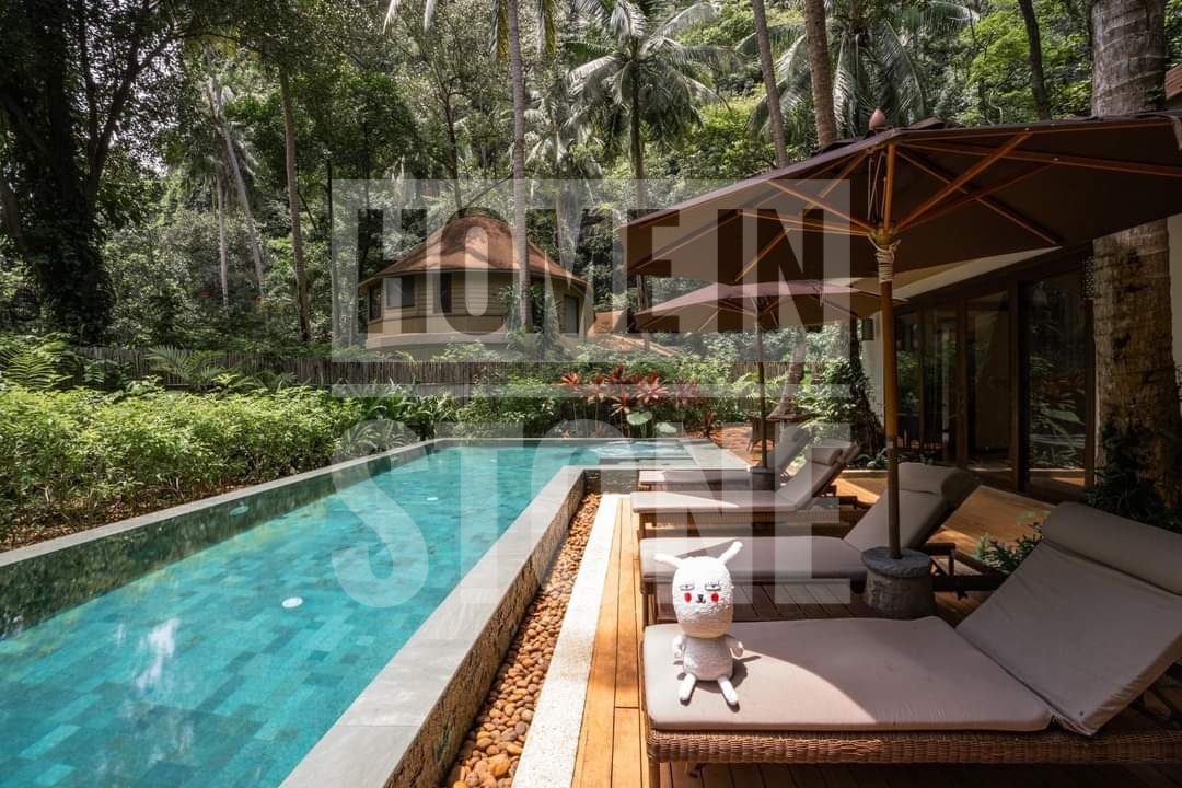 หินธรรมชาติ ปูสระว่ายน้ำ Green Sukabumi