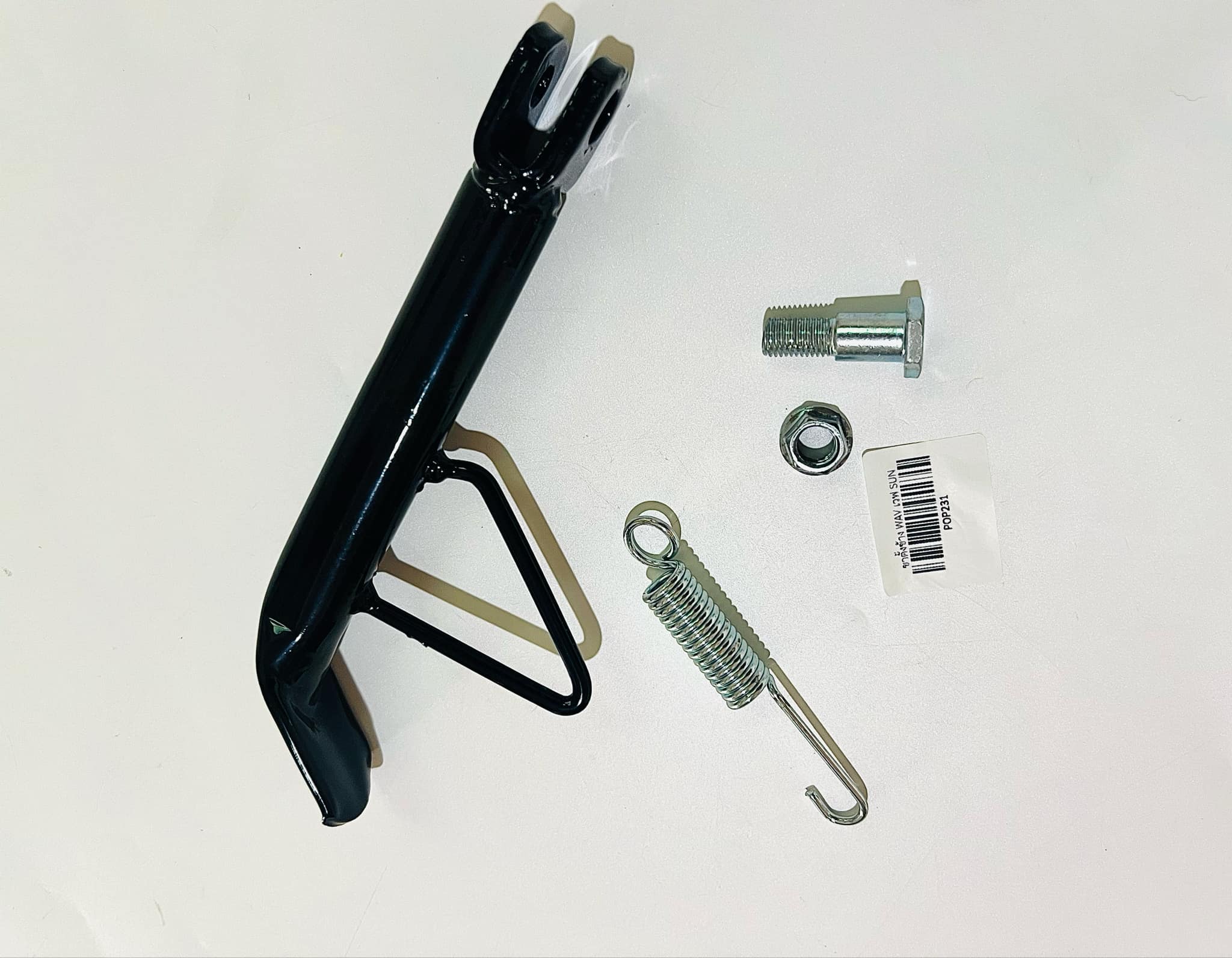 ขาตั้งข้างเวฟ100 110 แบบเดิม สีดำ ครบชุด B67