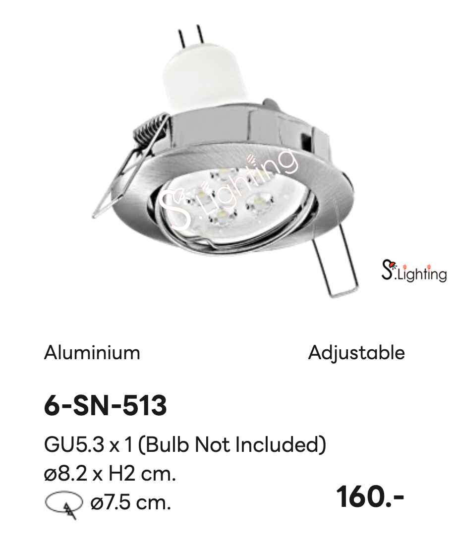 โคมไฟดาวไลท์ฝังฝ้า 6-SN-513