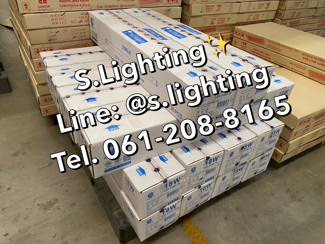 หลอดนีออน(ยาว) LED T8 18w 2100Lumen แสงขาว