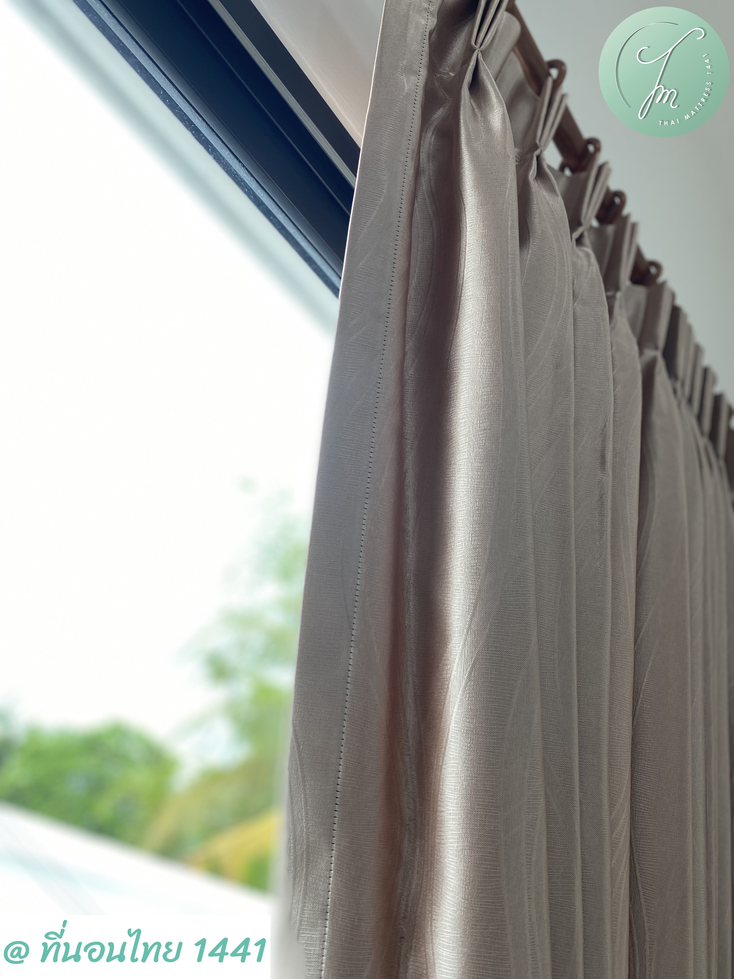 ผ้าม่านจีบสำหรับคอนโดและบ้าน | กันแสง UV + ผ้าโปร่ง - Pleat Curtain with sunblock and UV Protection