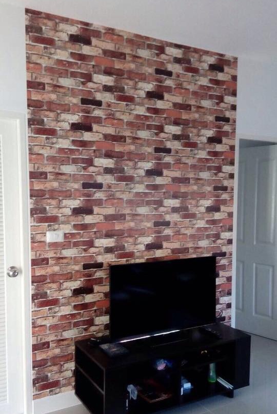 DBS-16 Wallpaper Sticker วอลล์เปเปอร์ไวนิล แบบมีกาวในตัวลายอิฐเก่า หน้ากว้าง 60 cm