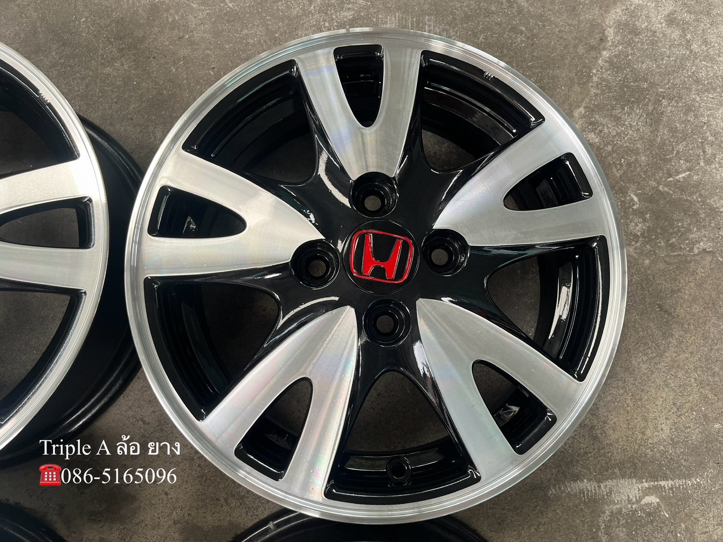 ✨ล้อแม็ก✨Honda Brio ขอบ 14 ดำหน้าเงา💖สวยกริ๊บ💖