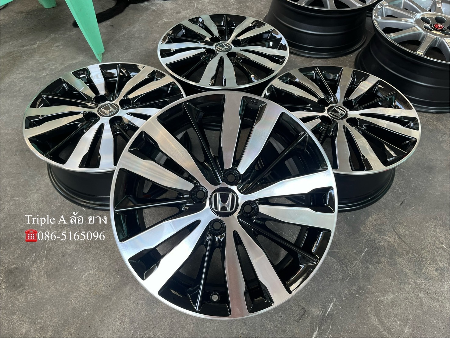 ✨ล้อแม็ก✨Honda Jazz GK ตัวท็อป ขอบ 16 ดำหน้าเงา💖สวยกริ๊บ💖