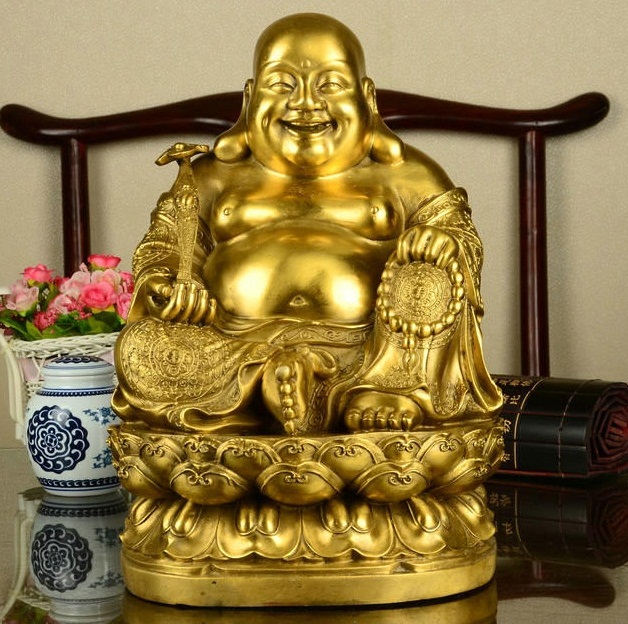 รูปหล่อทองเหลืองพระสังกัจจายน์ อรหันต์แห่งความอุดมสมบูรณ์ จากมณฑลซานตง ประเทศจีน