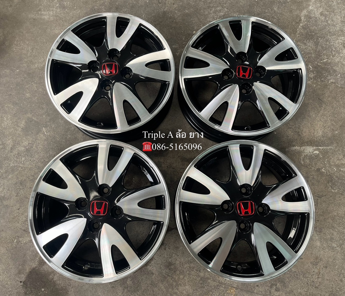 ✨ล้อแม็ก✨Honda Brio ขอบ 14 ดำหน้าเงา💖สวยกริ๊บ💖