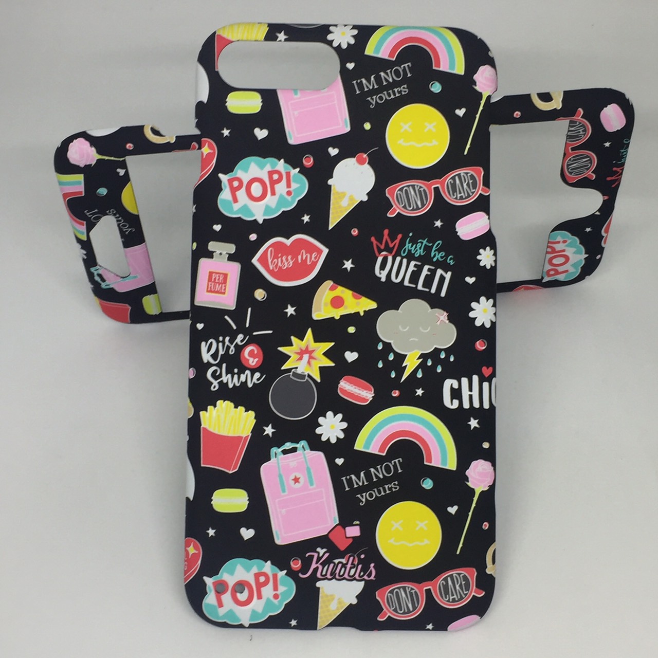 เคสคูทิส(Kutis)เคสไอโฟน7พลัส,8พลัส(ลายสายรุ้งPoP)มาใหม่ เคสประกบหน้า-หลัง เคสเรืองแสง เคสลายวินเทจ ร้านSuperhero Klongthom