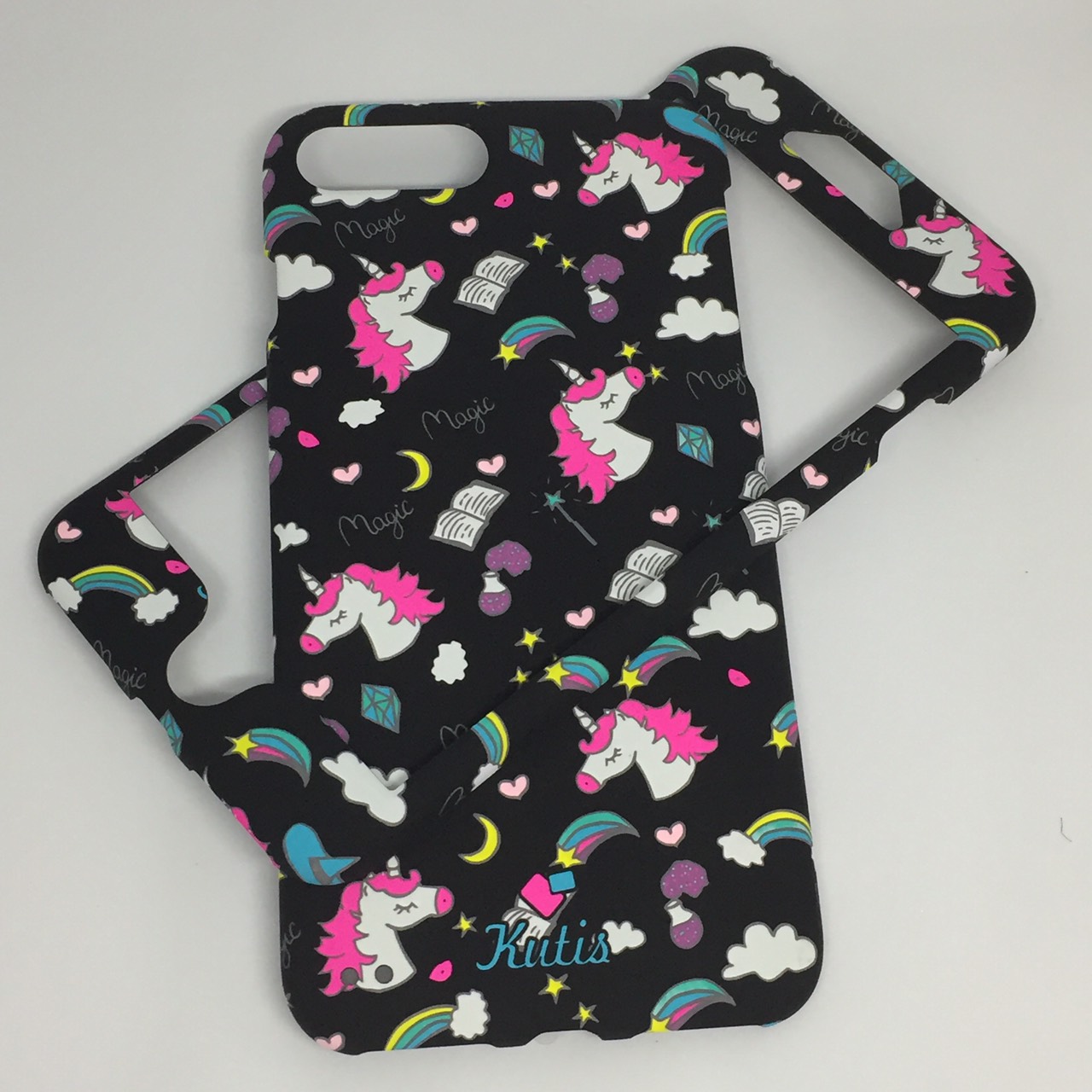 เคสคูทิส (Kutis) ไอโฟน7พลัส,8พลัส(ลายหัวม้ายูนิคอร์นพื้นหลังสีดำ)