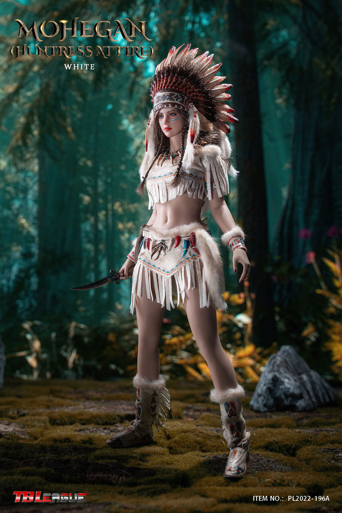 TBLeague PL2022-196A 1/6 Mohegan Huntress Attire White