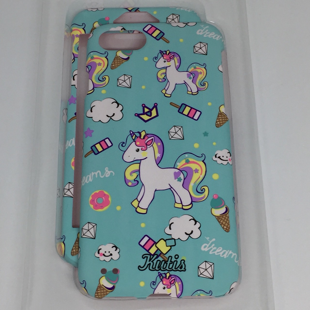 เคสคูทิส (Kutis) ไอโฟน7,8(ลายม้ายูนิคอร์นสีเขียวอ่อน)มาใหม่