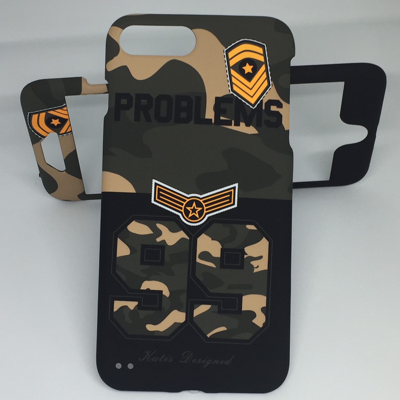 เคสคูทิส(Kutis)ไอโฟน7พลัส,8พลัส(ลายพรางทหาร)มาใหม่ เคสประกบหน้า-หลัง เคสเรืองแสง เคสลายวินเทจ