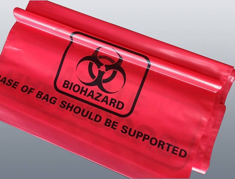 ถุงเก็บขยะติดเชื้อ ขยะอันตราย Autoclave bag(200ชิ้น/pkg)-สีแดง,สีใส