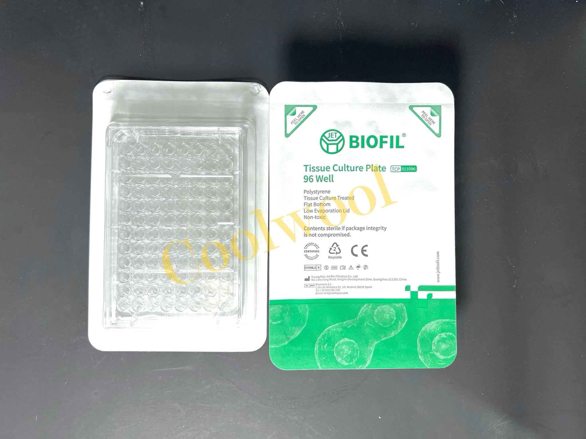 Tissue culture 96 well flat shape bottom-sterile with TC Treated(100ea/pkg)