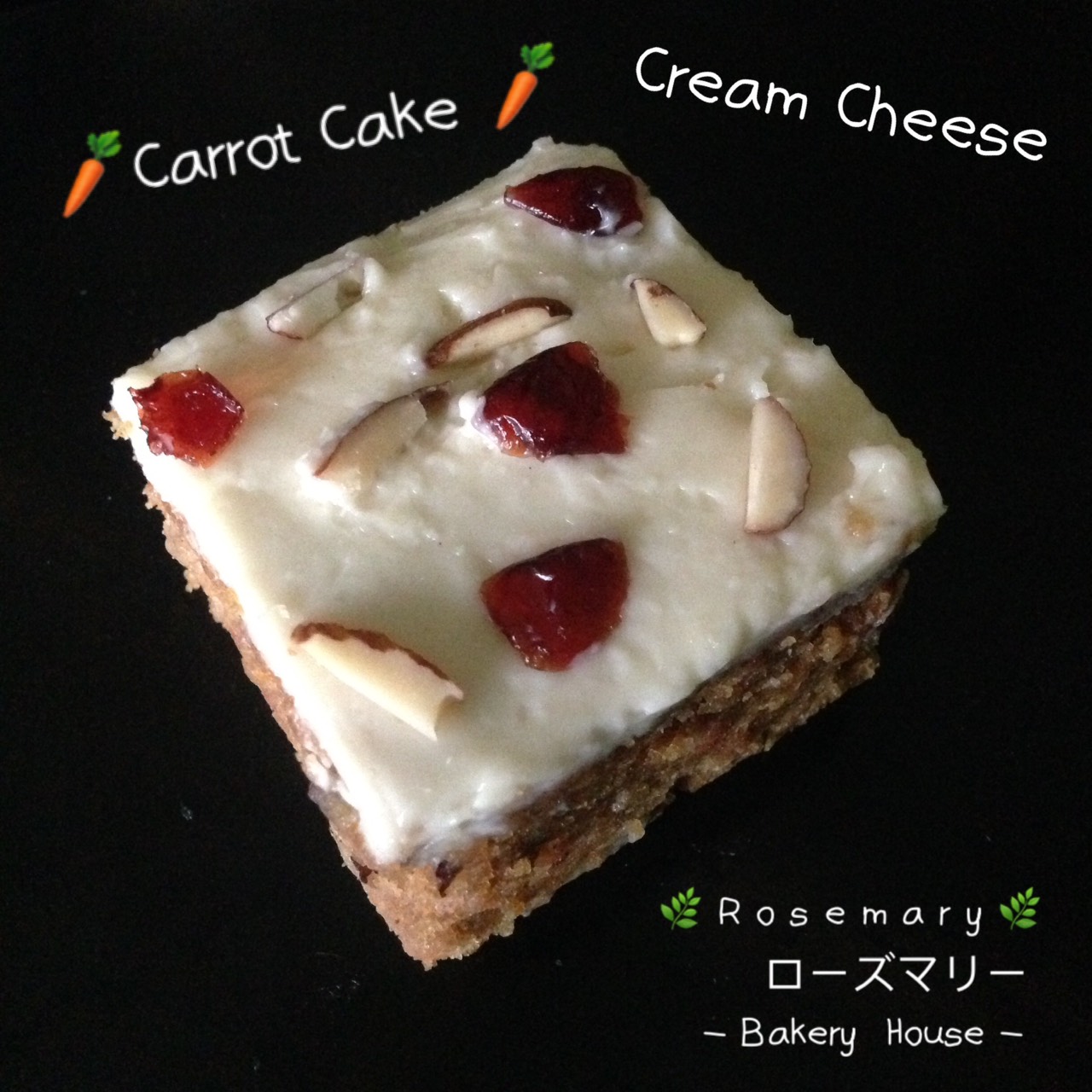 🥕แครอทเค้กครีมชีส🥕🧀 (Carrot Cake Creamcheese) (ชิ้นเล็ก) Size : 4.5 x 4.5 cm.